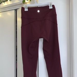 maroon lululemon leggings